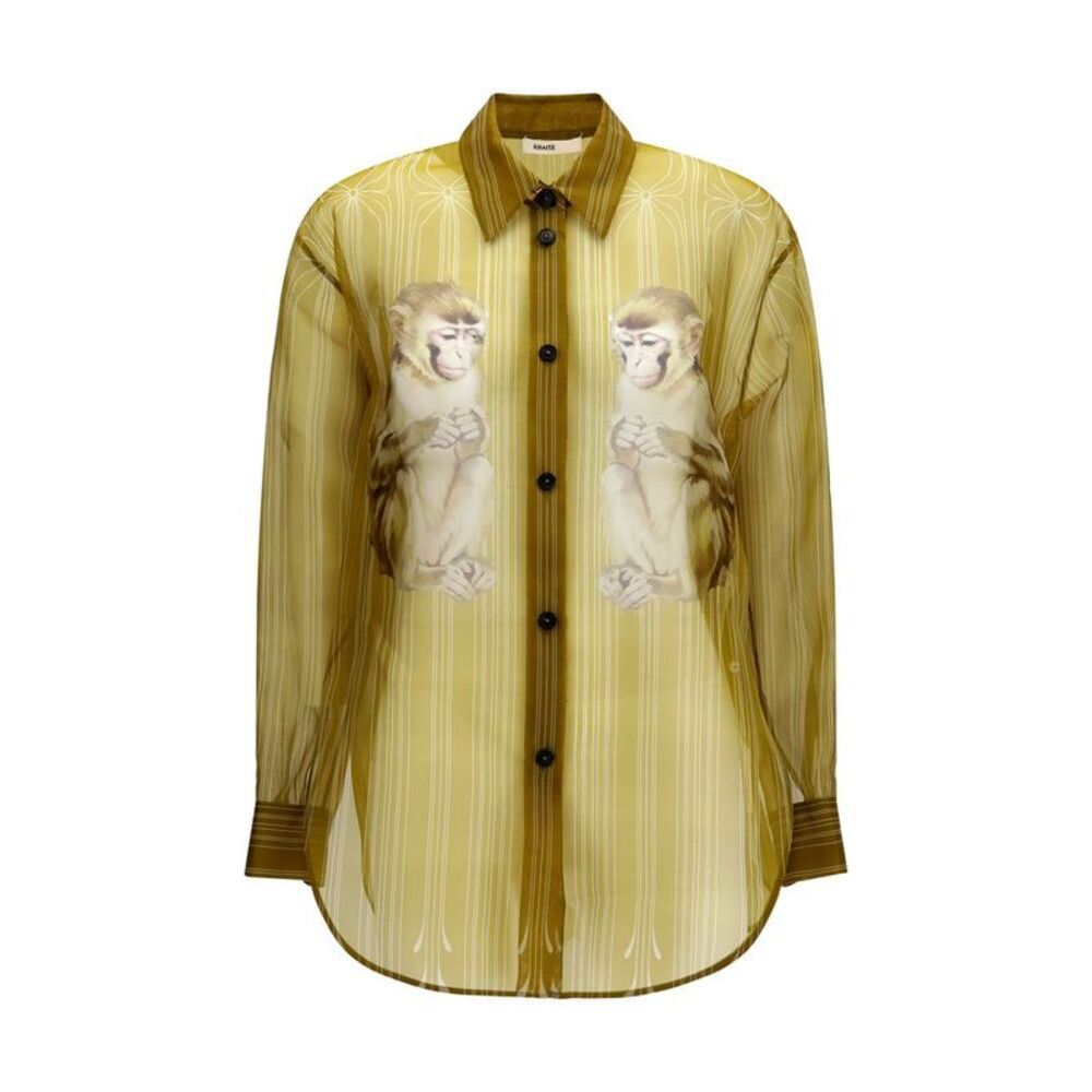 Khaite Beige Silk Pattern Women's Shirt